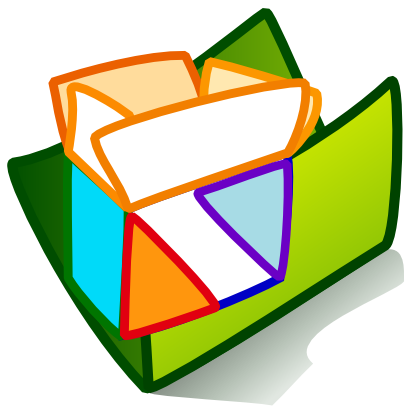 Download free green folder carton icon